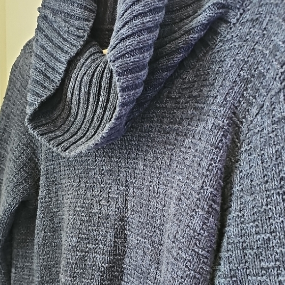 Hilary Radley Navy Cowl Neck Sweater - Picture 3 of 6